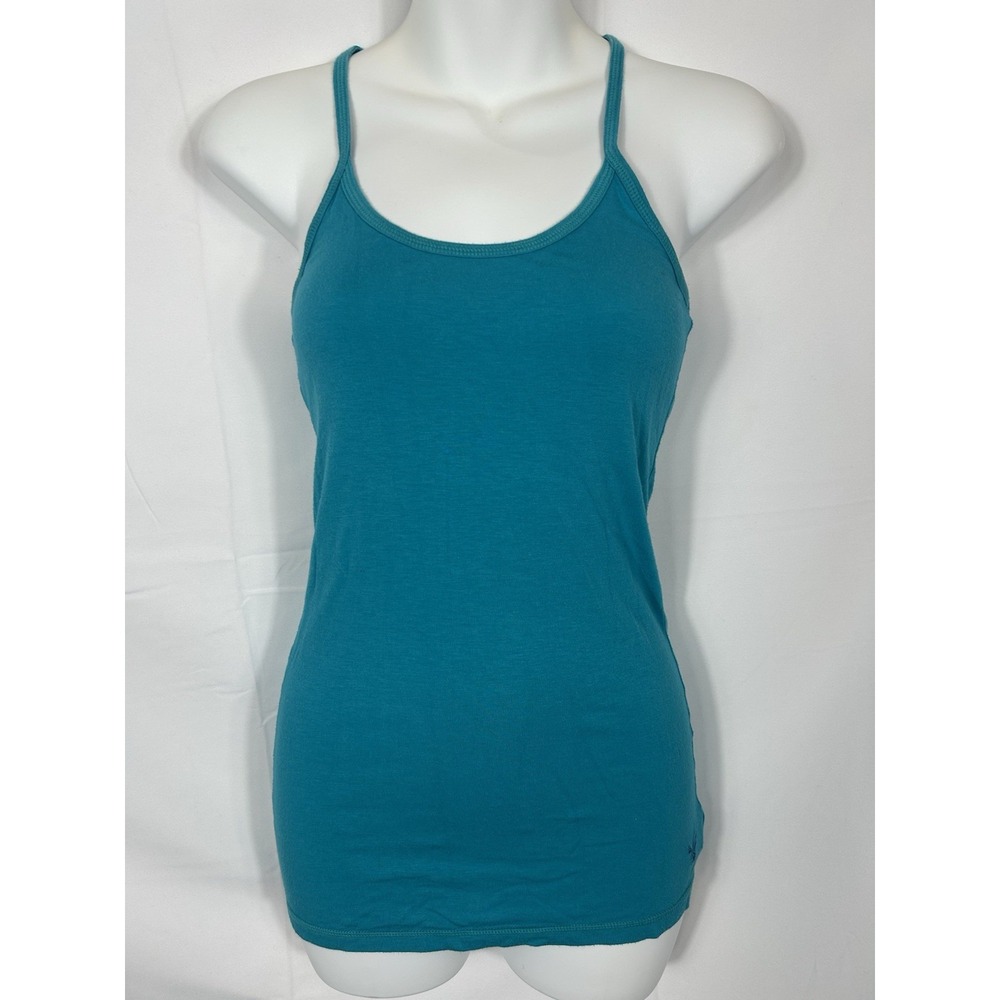 VTG American Eagle Logo Fitted Tank Y2K‎ Cami Size S Blue Elena Gilbert Preppy